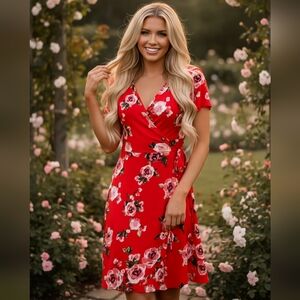 ❤️Feminine Rayon Blend Floral Dress